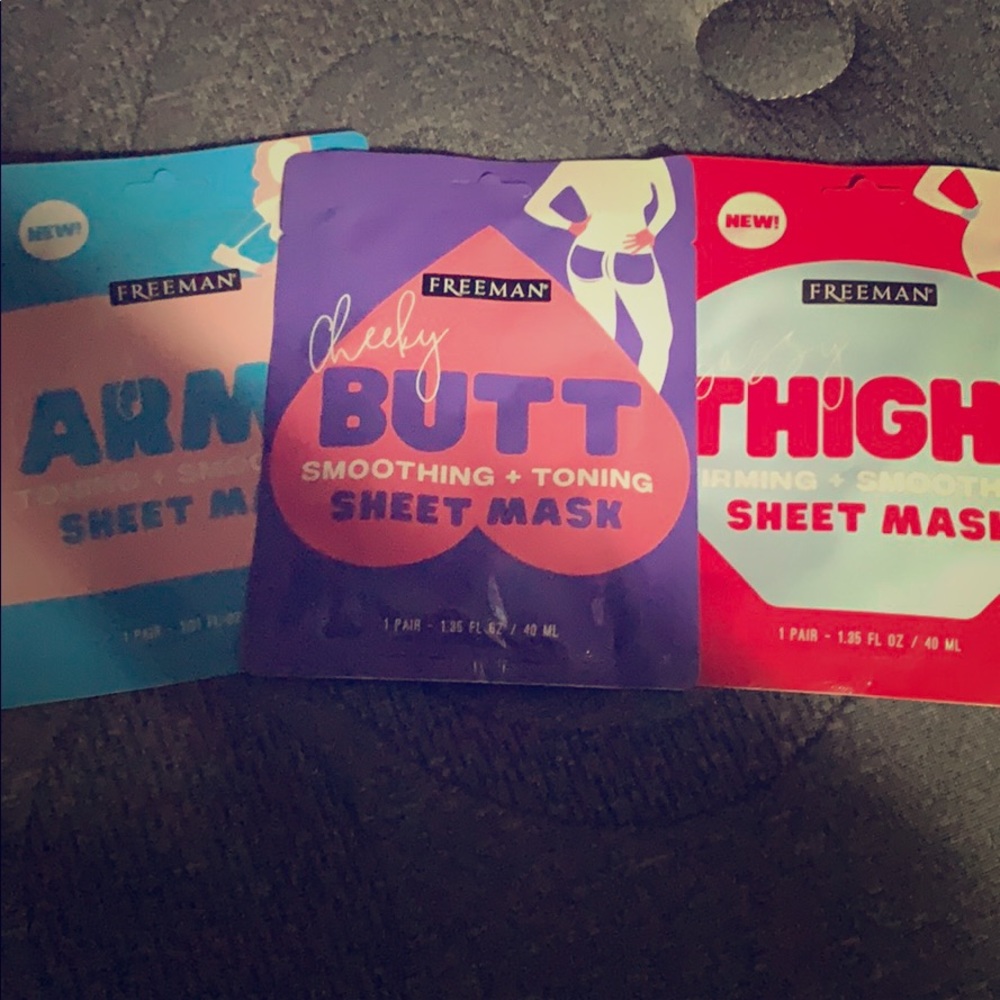 Sheet masks for arms,thighs,and butt
